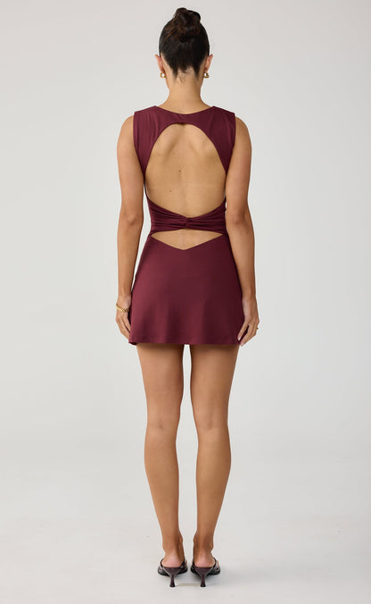 Foster Mini Dress (Wine)