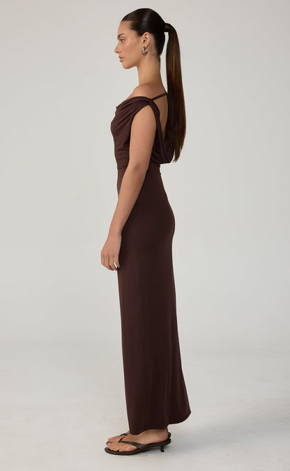 Granger Maxi Dress (Chocolate)