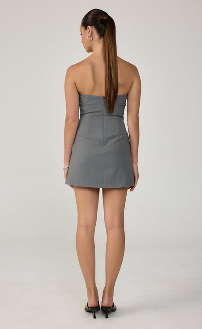 Jaylen Mini Dress (Slate Texture)