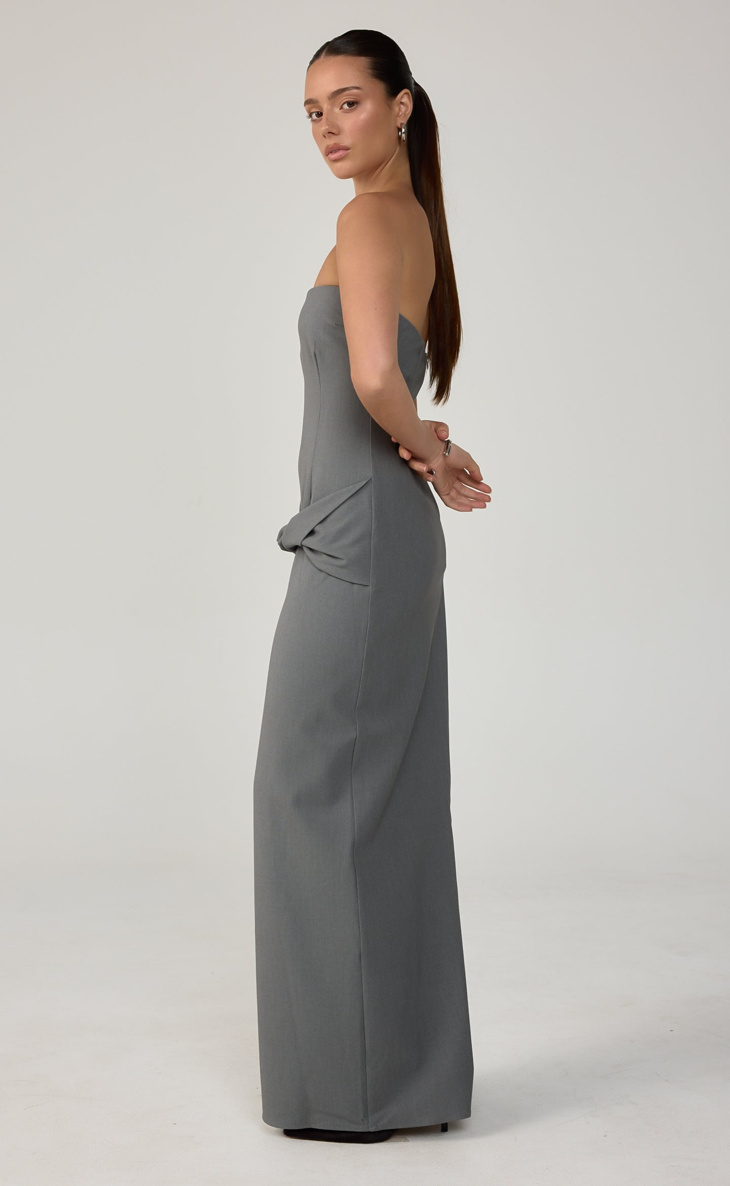 Jaylen Maxi Dress (Slate Texture)