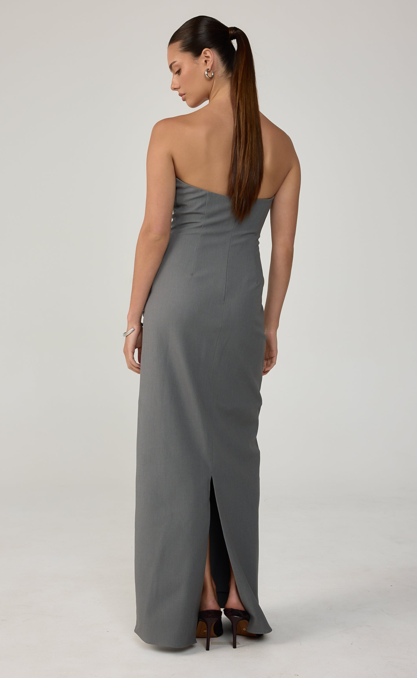 Jaylen Maxi Dress (Slate Texture)