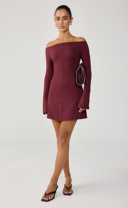 Kendale Mini Dress (Wine)