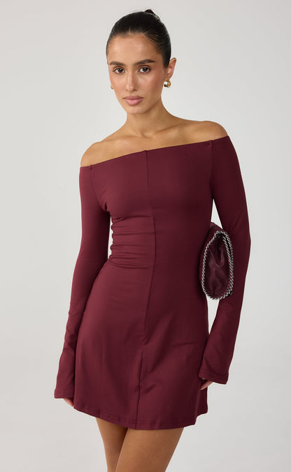Kendale Mini Dress (Wine)