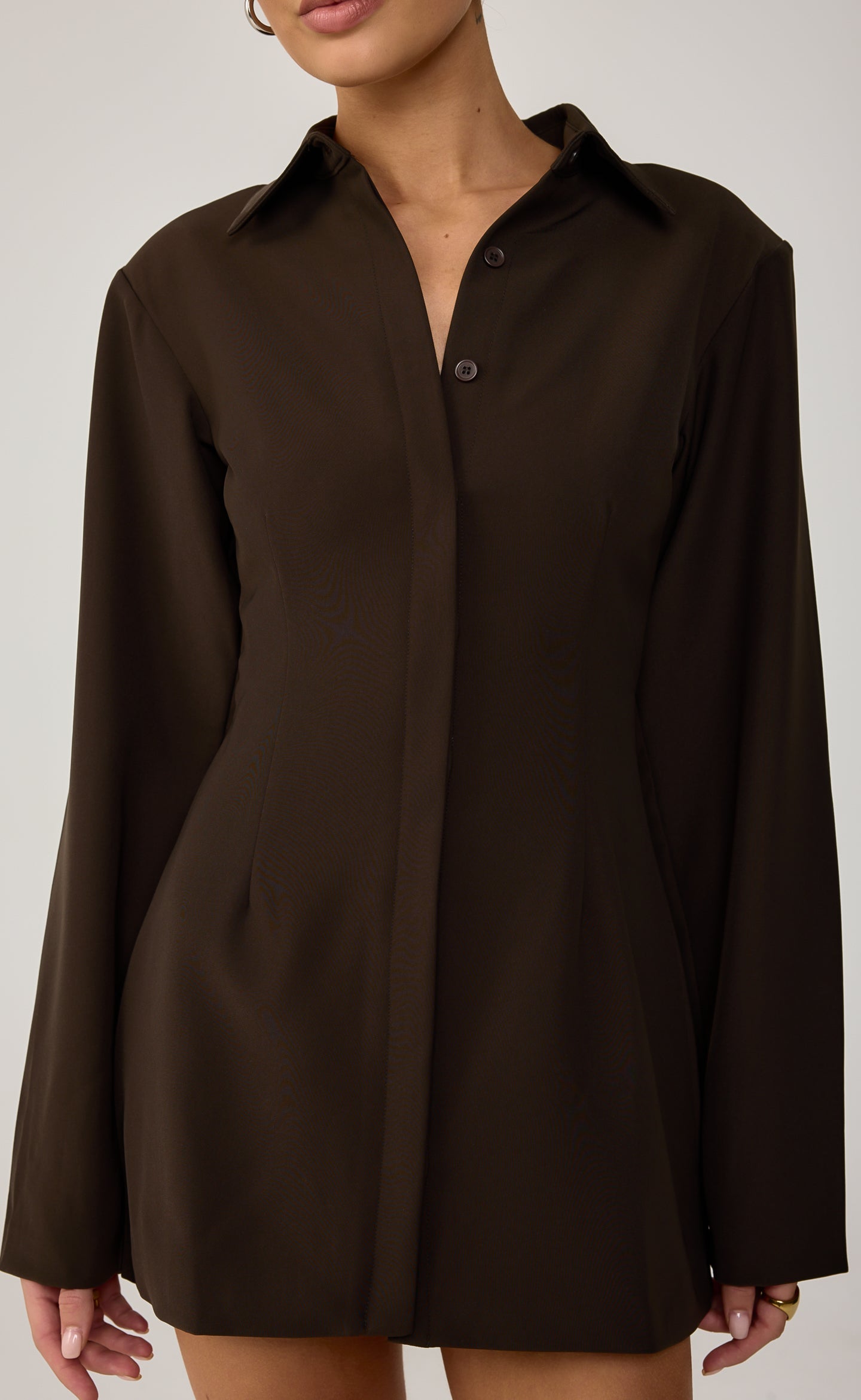 Mariella Mini Dress (Chocolate)