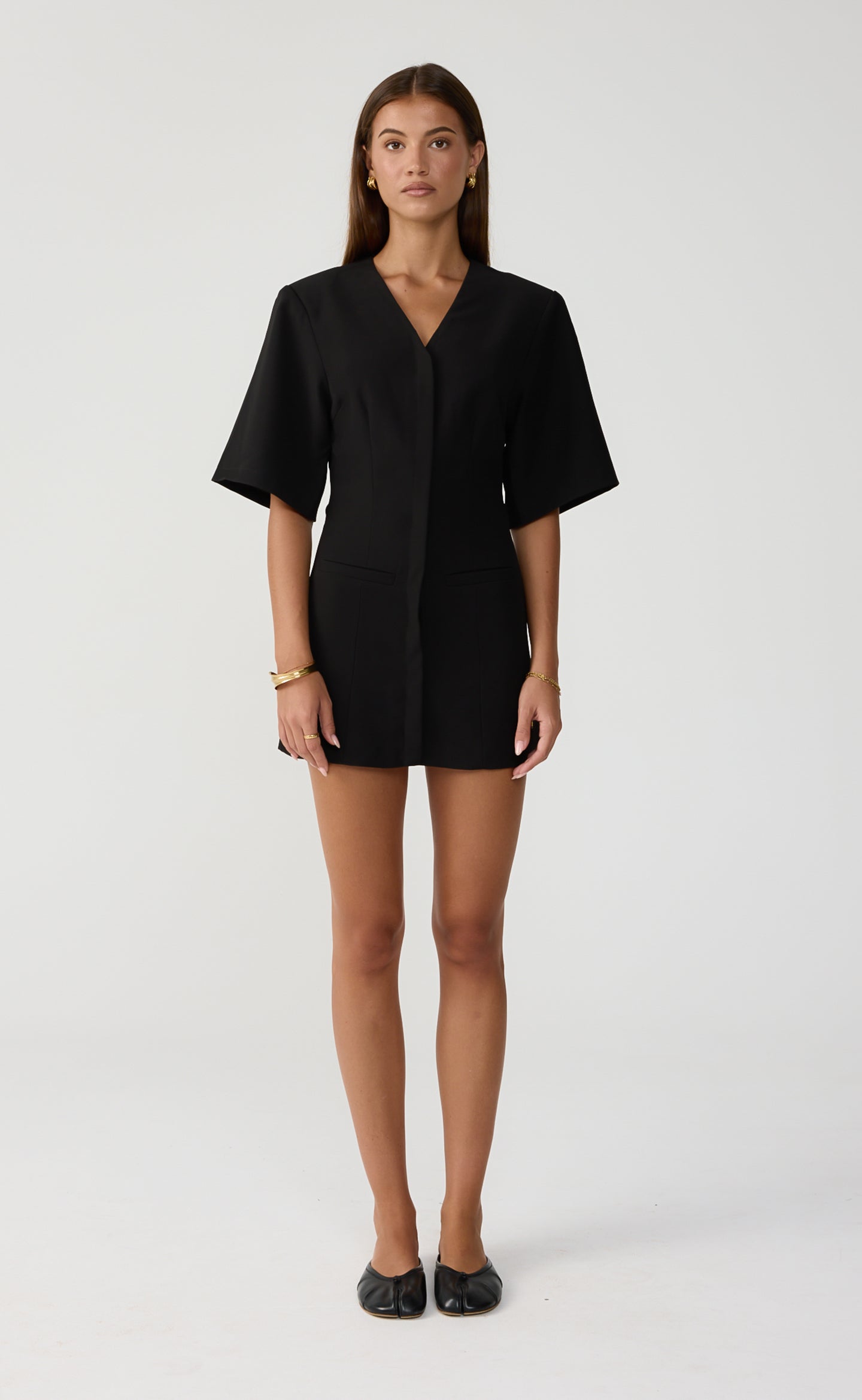 Meetings Mini Dress (Black)