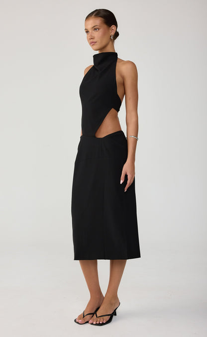 Mon Amie Midi Dress (Black)