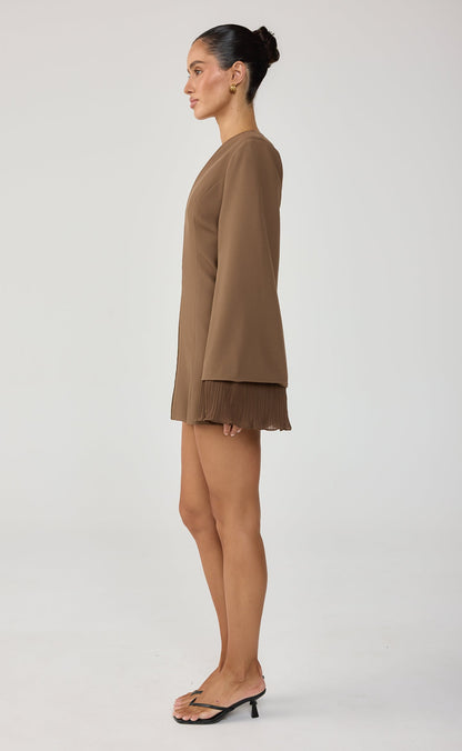 Rae Mini Dress (Mocha)