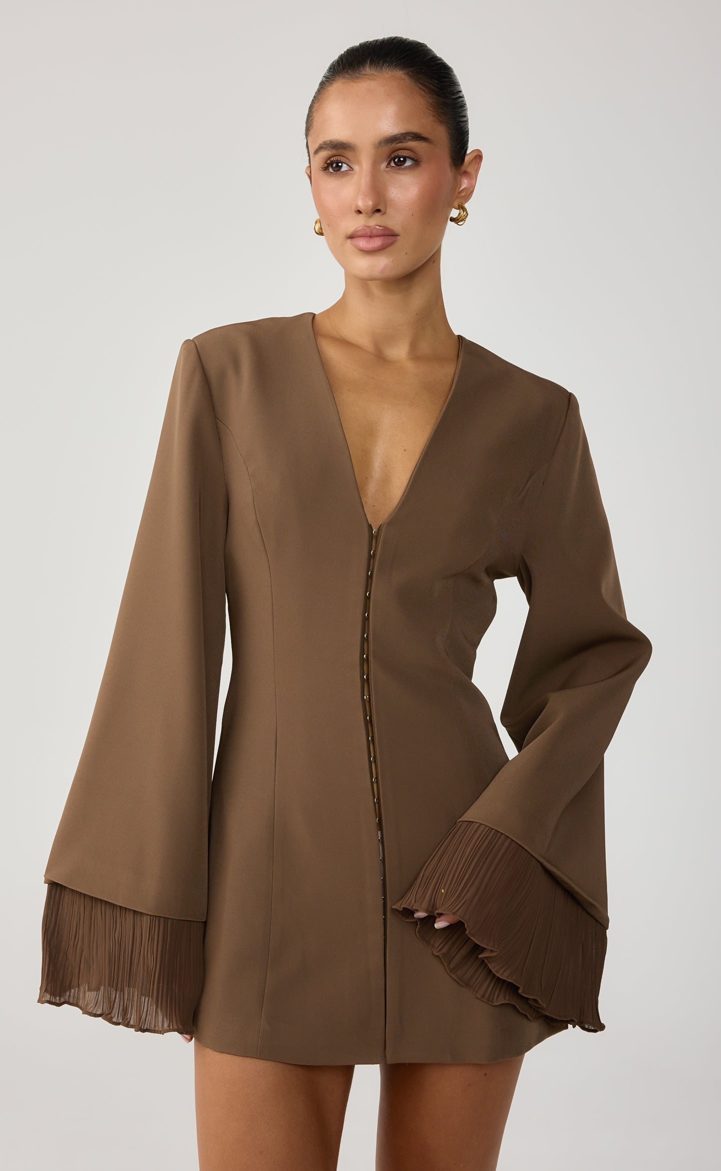 Rae Mini Dress (Mocha)