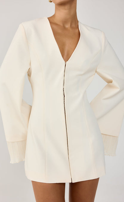 Rae Mini Dress (Cream)