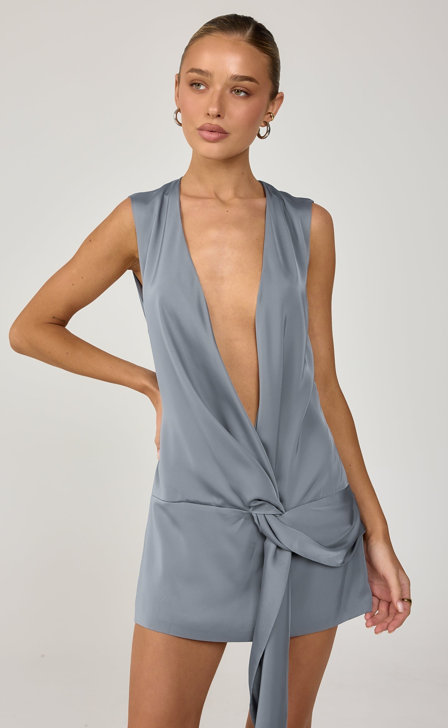Solenne Mini Dress (Storm Blue)