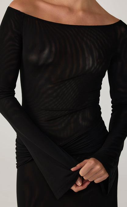 Soleil Maxi Dress (Black)