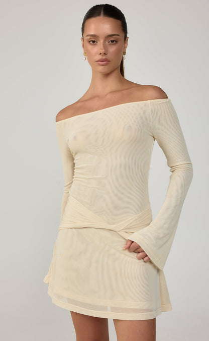 Soleil Mini Dress (Buttermilk)