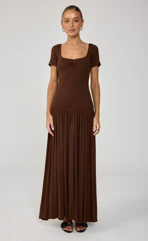 Suri Maxi Dress (Chocolate)