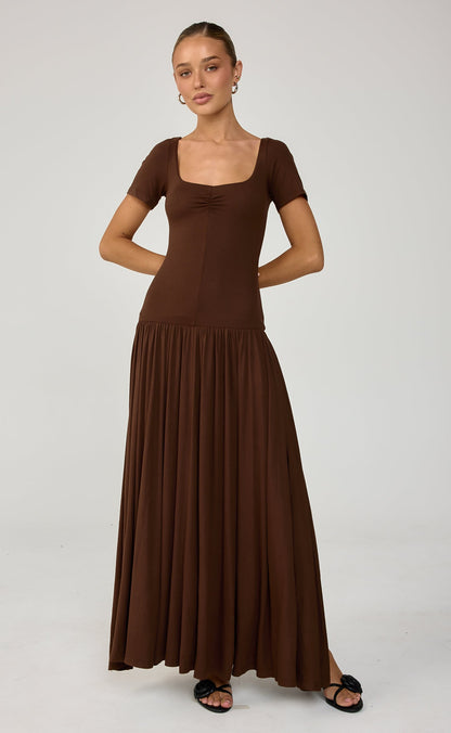Suri Maxi Dress (Chocolate)