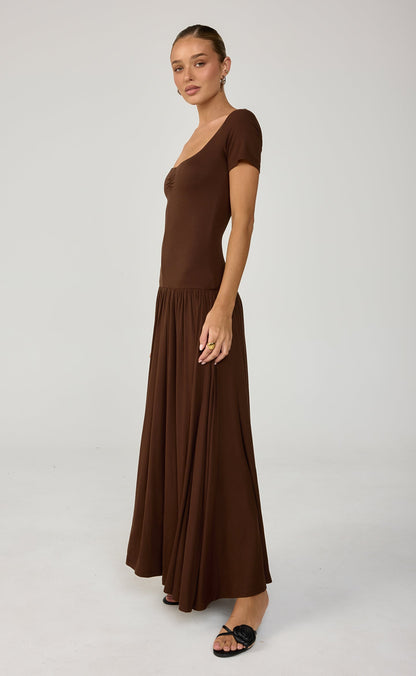 Suri Maxi Dress (Chocolate)