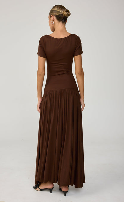 Suri Maxi Dress (Chocolate)