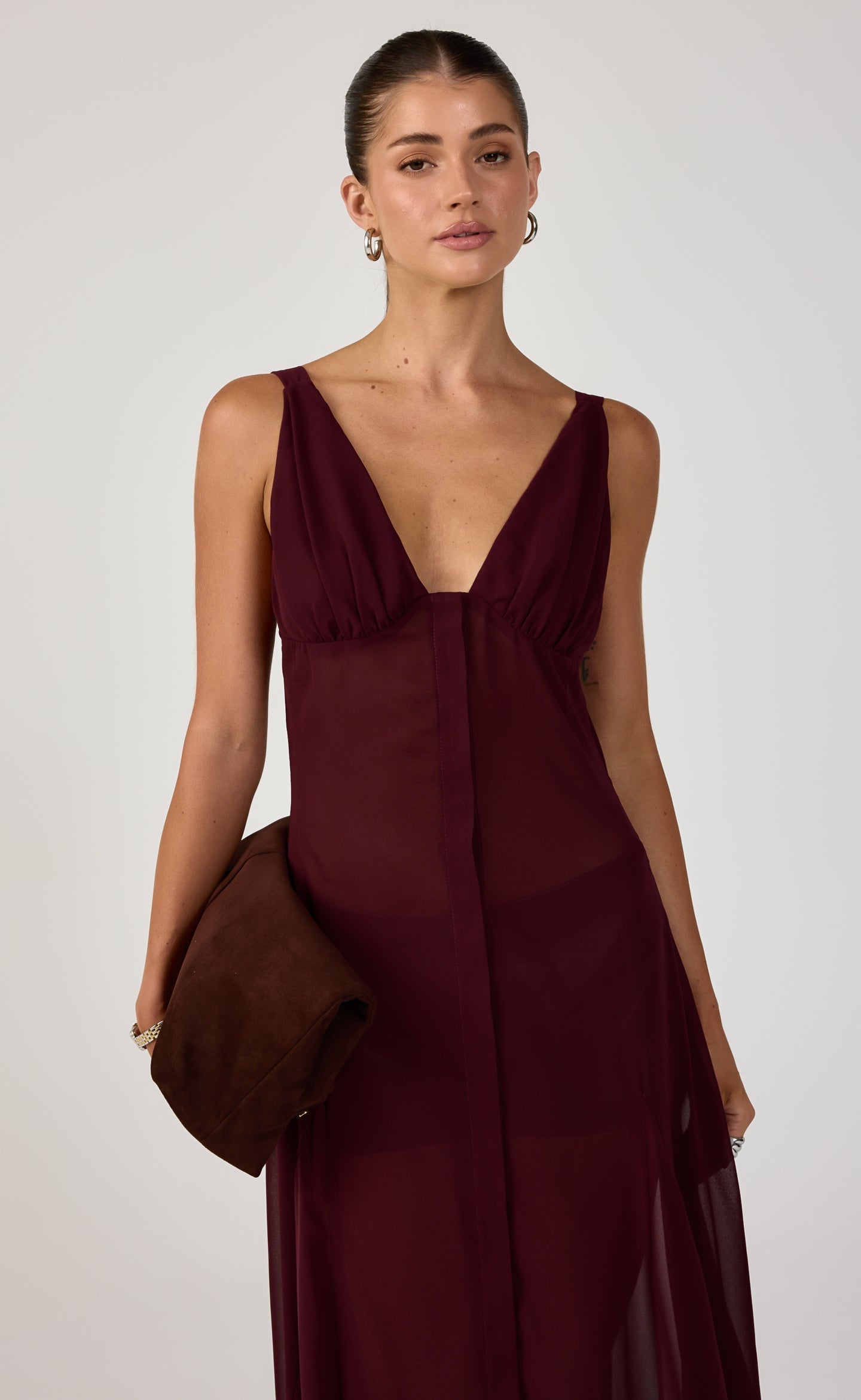 Two Step Maxi Dress (Plum)
