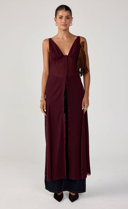 Two Step Maxi Dress (Plum)