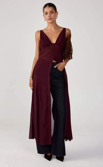 Two Step Maxi Dress (Plum)