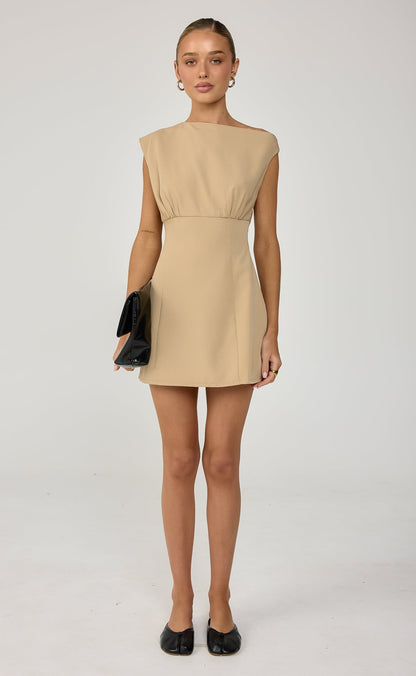 Zelara Mini Dress (Warm Honey)